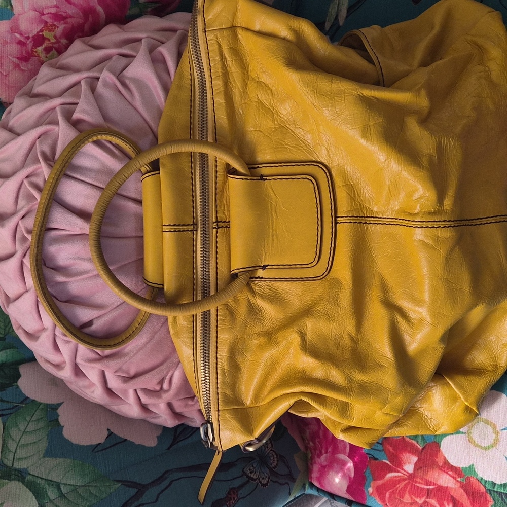 HOBO Yellow Leather Tote Bag